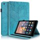thumbnail image 1 of Funda con relieve del Árbol de la Vida para tablet Fire HD10(2017) con soporte, ranuras para tarjetas y soporte para lápiz óptico. Azul, 1 of 6