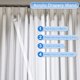 thumbnail image 4 of Varilla de Cortina de Acrílico de 17", Varilla Universal para Cortinas con Gancho de Presión, Transparente, 4 of 6