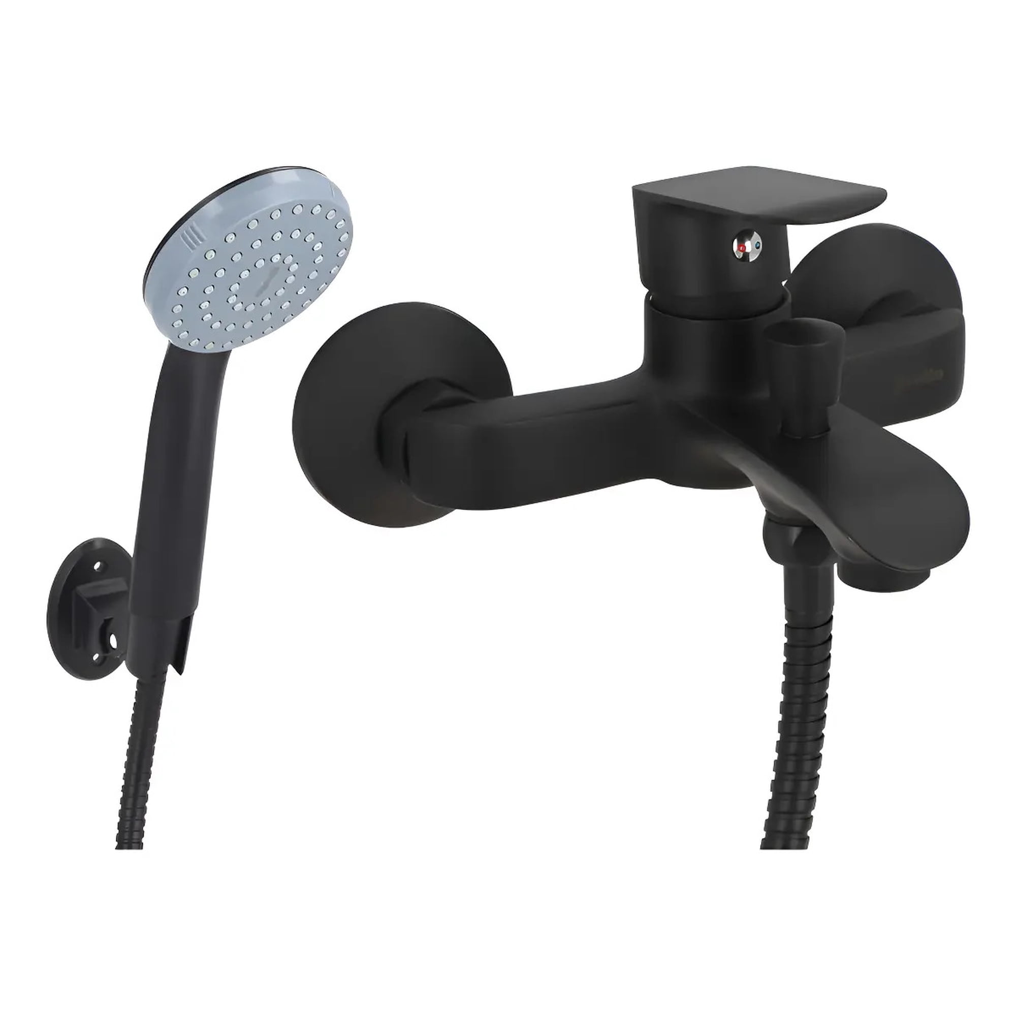 Monomando Llave Grifo Tina Ducha Priego Stretto Negro Mate