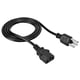 thumbnail image 1 of Cable de alimentación de CA de 3 clavijas a enchufe estadounidense, adaptador para impresora y portátil, 1,5 m, 125 V, 1 of 8