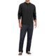 thumbnail image 2 of INSPIRE CHIC Camiseta Henley de Algodón para Hombre de Manga Larga con Botones, Camisetas Básicas L Negras, 2 of 6