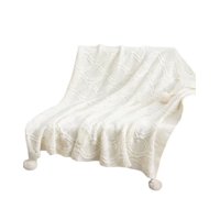 Genérica - Manta Suave Con Pompones, Estilo Y Comodidad D2