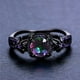 thumbnail image 1 of Stylish Black Zirconium Ring with Purple Rhinestone - Elegant and Eye-Catching Jewelry for Women, 1 of 4