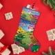 thumbnail image 4 of Barney y sus Amigos Tema: Calcetines de Navidad, fino lino blanco para colgar en escaleras y chimenea, decoración navideña para el hogar, regalo de Navidad.54cm×38cm, 4 of 5