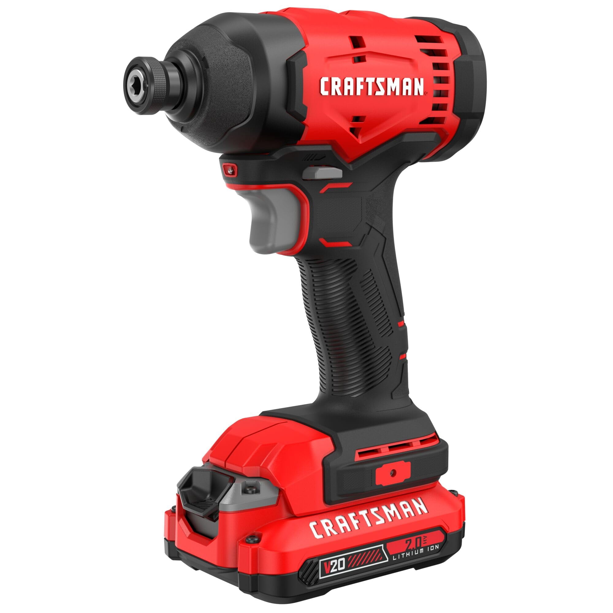 Controlador De Impacto Craftsman Inalámbrico 1/4 2 Ah Con Cargador Y Broca