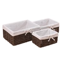 Bothyi - Cestas De Almacenamiento Tejidas De 3 Piezas Caja De Cosméticos De Paja De Regalo Para Pan De Bocadillos De Frutas B