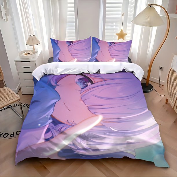 Hot Anime Cute Girl Blue A-Archives Printed Pattern Suitable Suitable for Home Bedrooms Guest Rooms