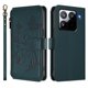 thumbnail image 2 of Funda Cartera Mariposa para [Xiaomi 15 Pro] con Soporte y Cremallera Verde oscuro, 2 of 6