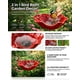 thumbnail image 2 of Estaca jardín flor metal hecha mano mini baño pájaros estación agua polinizadores regalo único, 2 of 7