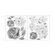 thumbnail image 3 of Pegatinas De Pared De Fondo De Flor Rosa Peonía Calcomanía Artística Decoración Del Hogar Negro Blanco, 3 of 5