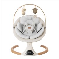 Baby Swing Monamii Bluetooth Con Altavoz De Música De 5 Velocidades, Color Beige