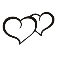 Rienda Libre Graphics - Decomural Two Love Hearts Valentines Ws-15377