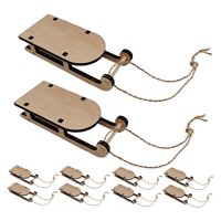 Bothyi - Trineos De Madera En Miniatura Artesanías Únicas Para Centro De Mesa Vacaciones Navidad A