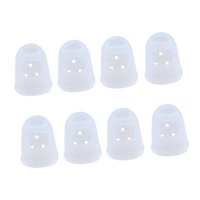 Magideal - 8 Uds.,Protectores De La Punta De Los Dedos De La Guitarra,Protectores De La Punta De Los Dedos De Silicona,Tapas De Protección De La Punta De Los , S S