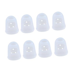 Magideal - 8 Uds.,Protectores De La Punta De Los Dedos De La Guitarra,Protectores De La Punta De Los Dedos De Silicona,Tapas De Protección De La Punta De Los , S S
