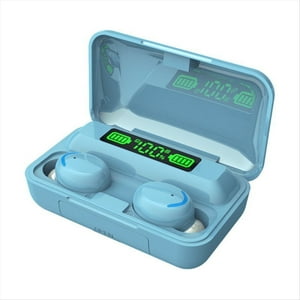 Aaronmei F9 Tws Auriculares Inalámbricos Bluetooth Azul Claro