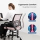 thumbnail image 2 of Silla de oficina DUMOS de respaldo medio, malla con soporte lumbar, rosa, 2 of 5
