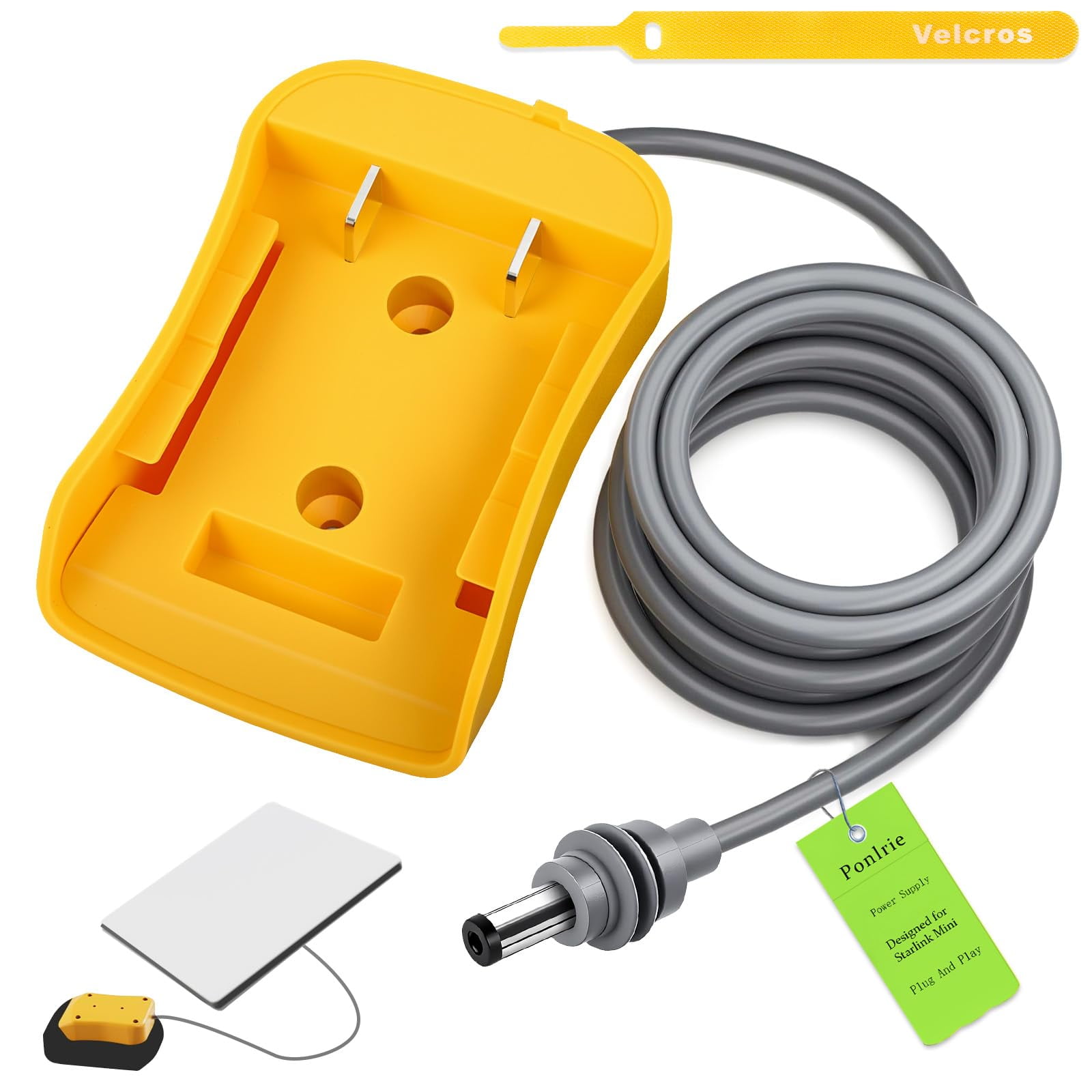 Adaptador Ponlrie Para Starlink Mini Con Batería Dewalt 20v Y Cable De 1 M
