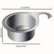 thumbnail image 4 of Cesta coladora para fregadero de cocina de acero inoxidable con diseño de cisne, 4 of 9