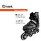 thumbnail image 2 of Patines en Linea Extensibles Hook Fitness Negro M (34-37), 2 of 9