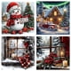 thumbnail image 1 of Art Craft Kit Tiwabb, paquete de 4 pinturas navideñas con diamantes, 30 x 30 cm, 1 of 8