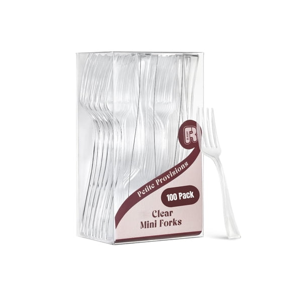 Tenedor R‑kay 10 cm Transparente 100 piezas Libre de BPA