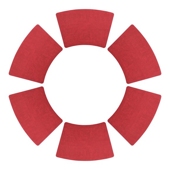REGALWOVEN Juego de 6 Manteles Individuales de Cuero Sintético para Decoración de Mesa de Comedor de Cocina, Manteles Individuales Resistentes al Calor Lavables, Mantel Limpiable Rojo 19*12in