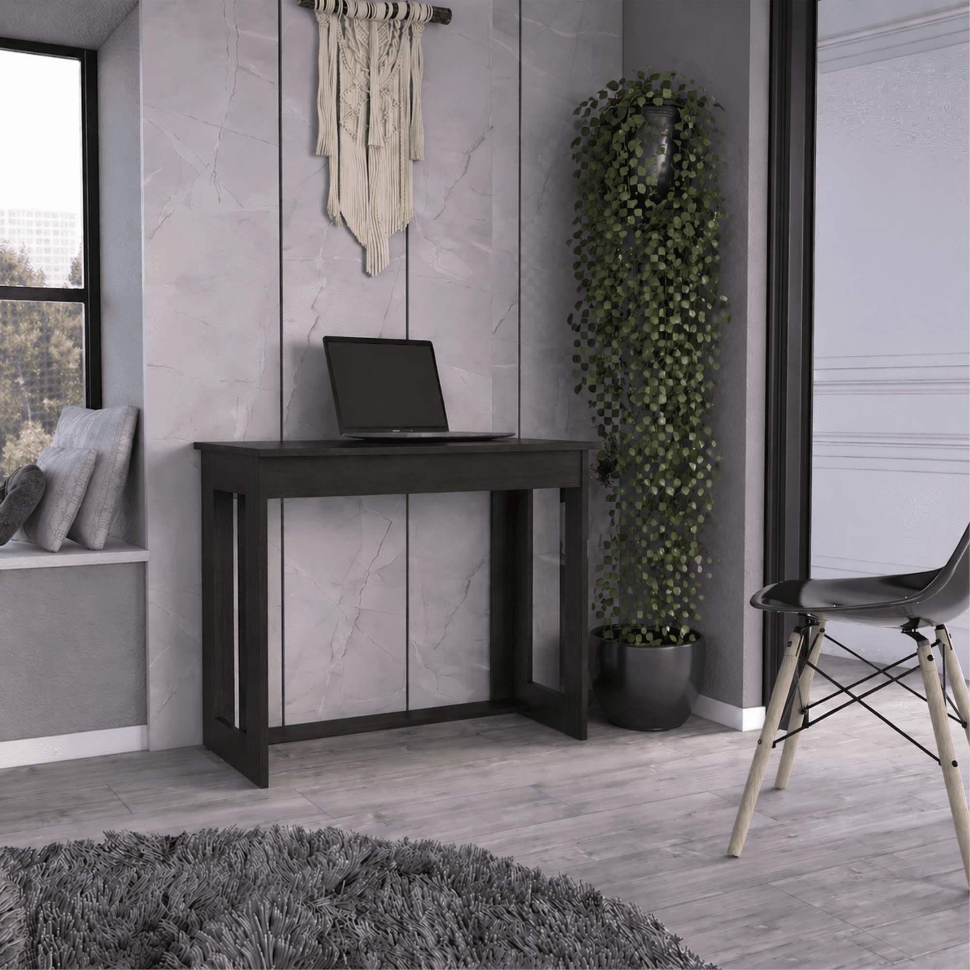 Tuhome - Escritorio Office W-80 Wengue 74,5x80,1x47,1 Cm