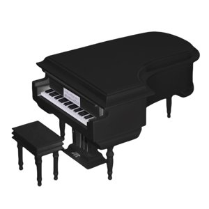 Bothyi - Mini Modelo De Piano Decorativo Madera + Plástico Para Decoración De Cumpleaños Playset Negro