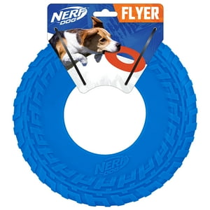Disco Volador Para Perros Nerf Dog, Neumático De Goma, 25 Cm, Azul
