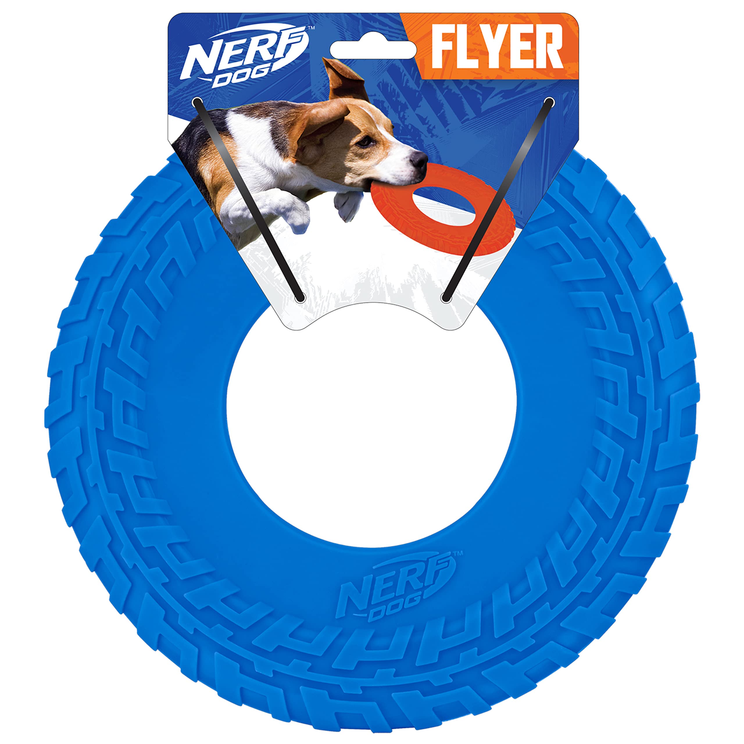 Disco Volador Para Perros Nerf Dog, Neumático De Goma, 25 Cm, Azul