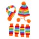 thumbnail image 3 of 1 conjunto de perro pequeño sombrero + bufanda + calcetines mascota cachorro lindo mantener caliente Rainbow XS, 3 of 5