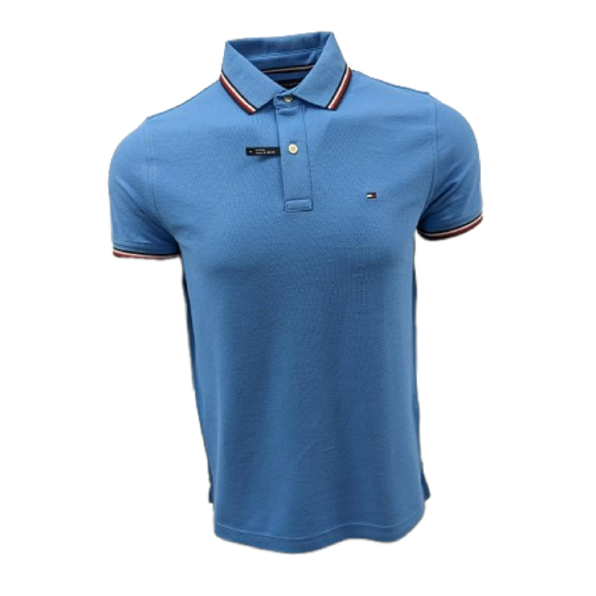 Polo Tommy Hilfiger Con Cuello A Rayas Para Hombre True Blue