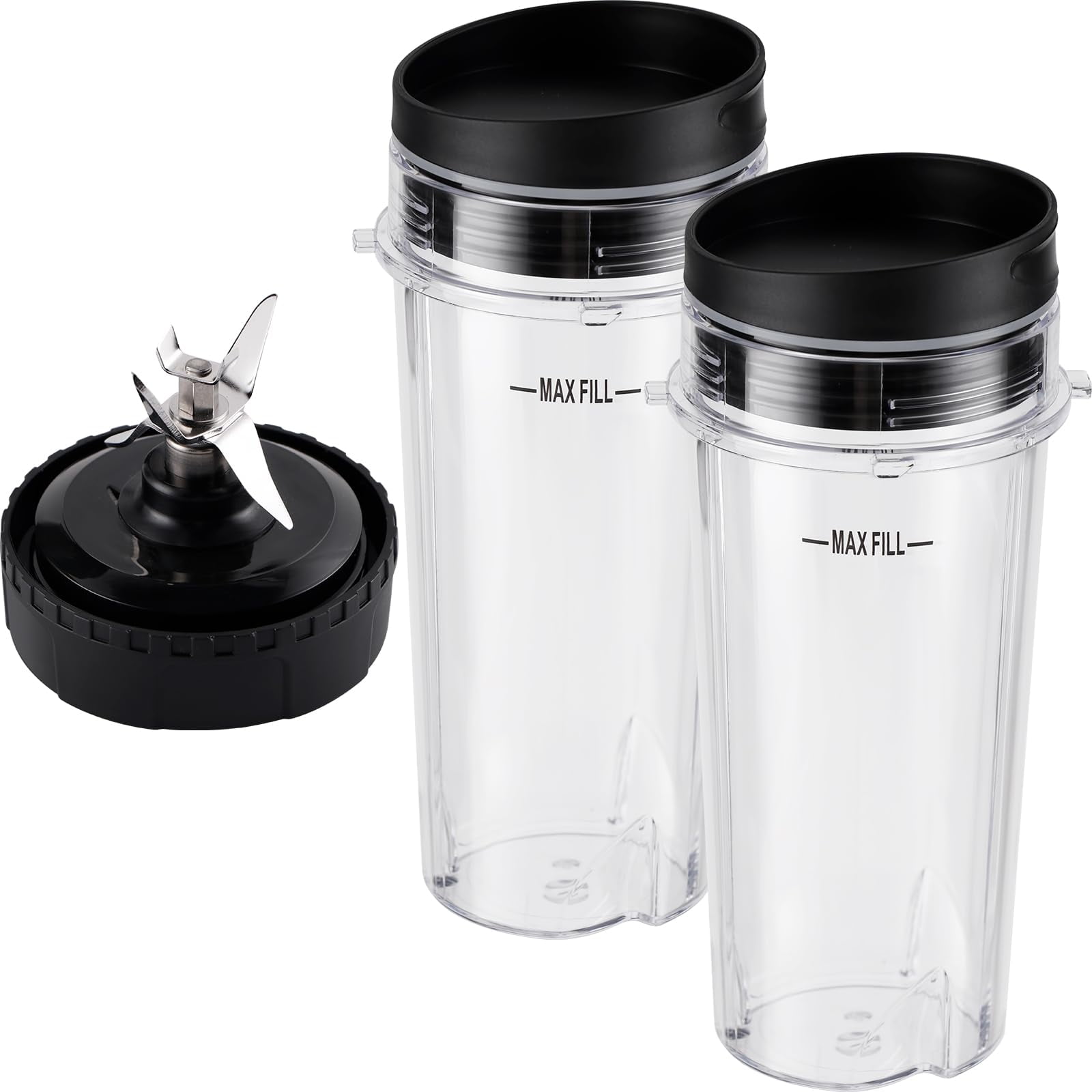 Vasos De Repuesto Para Batidora Equust Ninja De 16 Onzas Con Tapas Con Cierre Hermético
