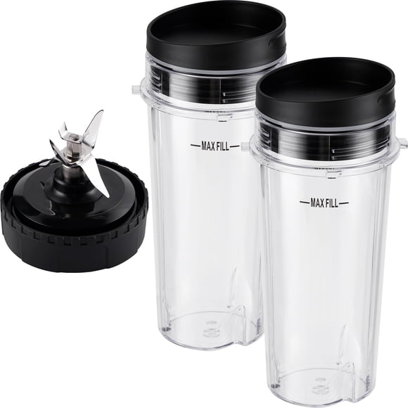 Vasos de repuesto para batidora Equust Ninja de 16 onzas con tapas con cierre hermético