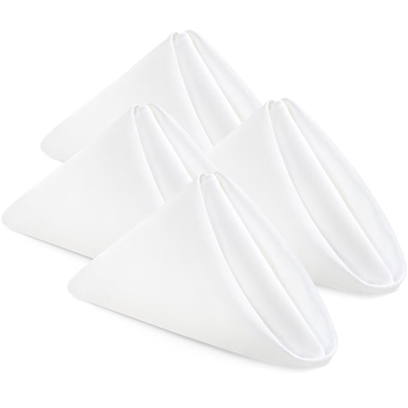 Servilletas de tela Utopia Home, 17 x 17 cm, poliéster blanco (24 unidades)
