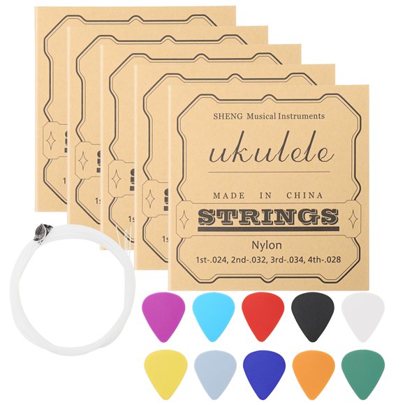 Cuerdas para Ukulele YOLOPLUS+ 5 Juegos + Púas
