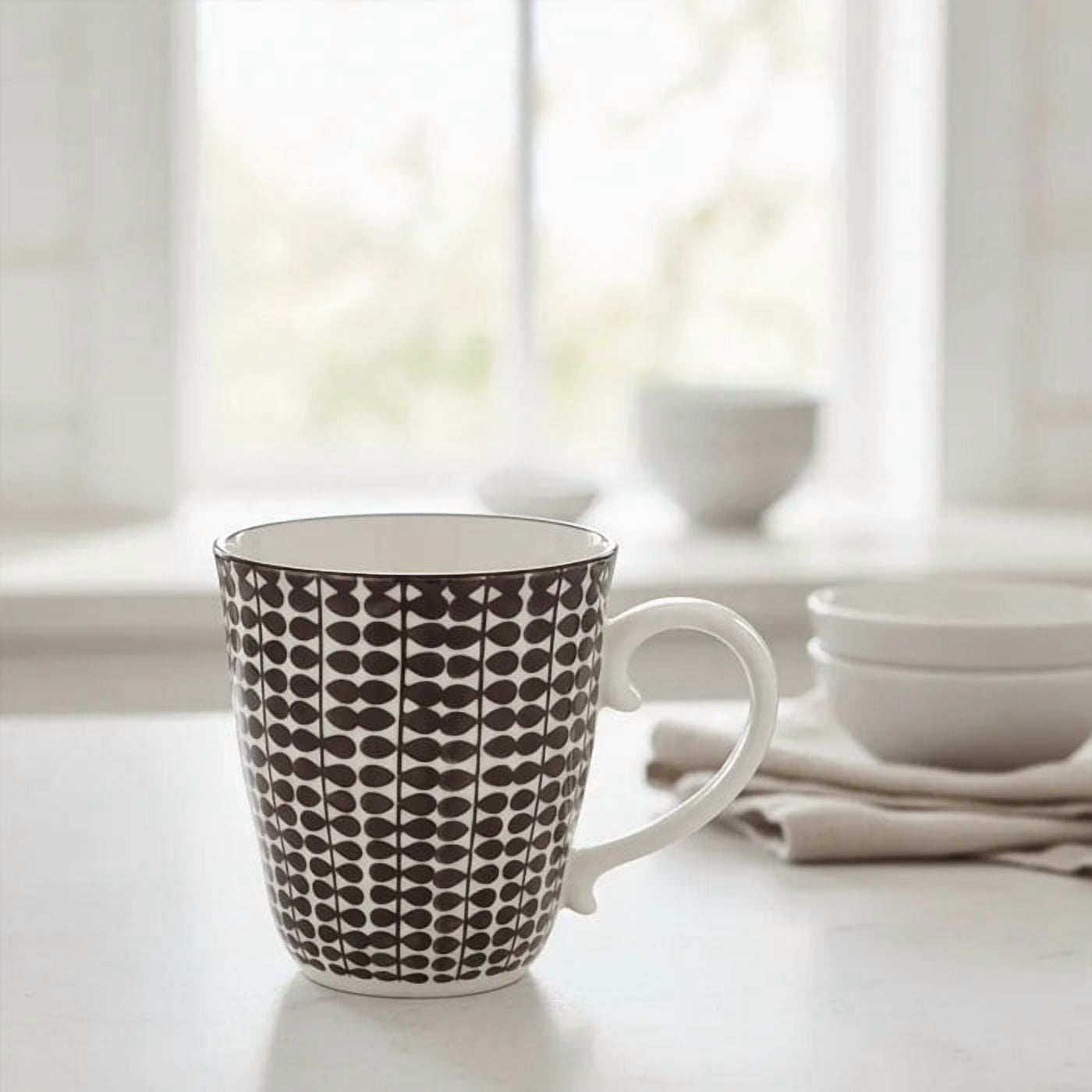 Bric - Set 4 Taza O Mug De Porcelana Blanco Y Negro