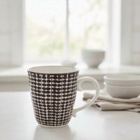 Bric - Set 4 Taza O Mug De Porcelana Blanco Y Negro