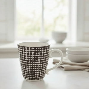 Bric - Set 4 Taza O Mug De Porcelana Blanco Y Negro