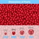thumbnail image 2 of Perlas Uxcell ABS Red 6mm Sin Agujero 2500 Piezas, 2 of 3