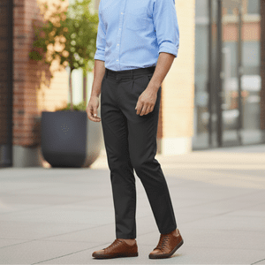 T-World - Pantalón Trabajo Ejecutivo Hombre Gabardina Premium Negro