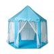 thumbnail image 2 of Play Tent Toynk Blue Hexagon Fantasy Castle Princess Kids, 2 of 7