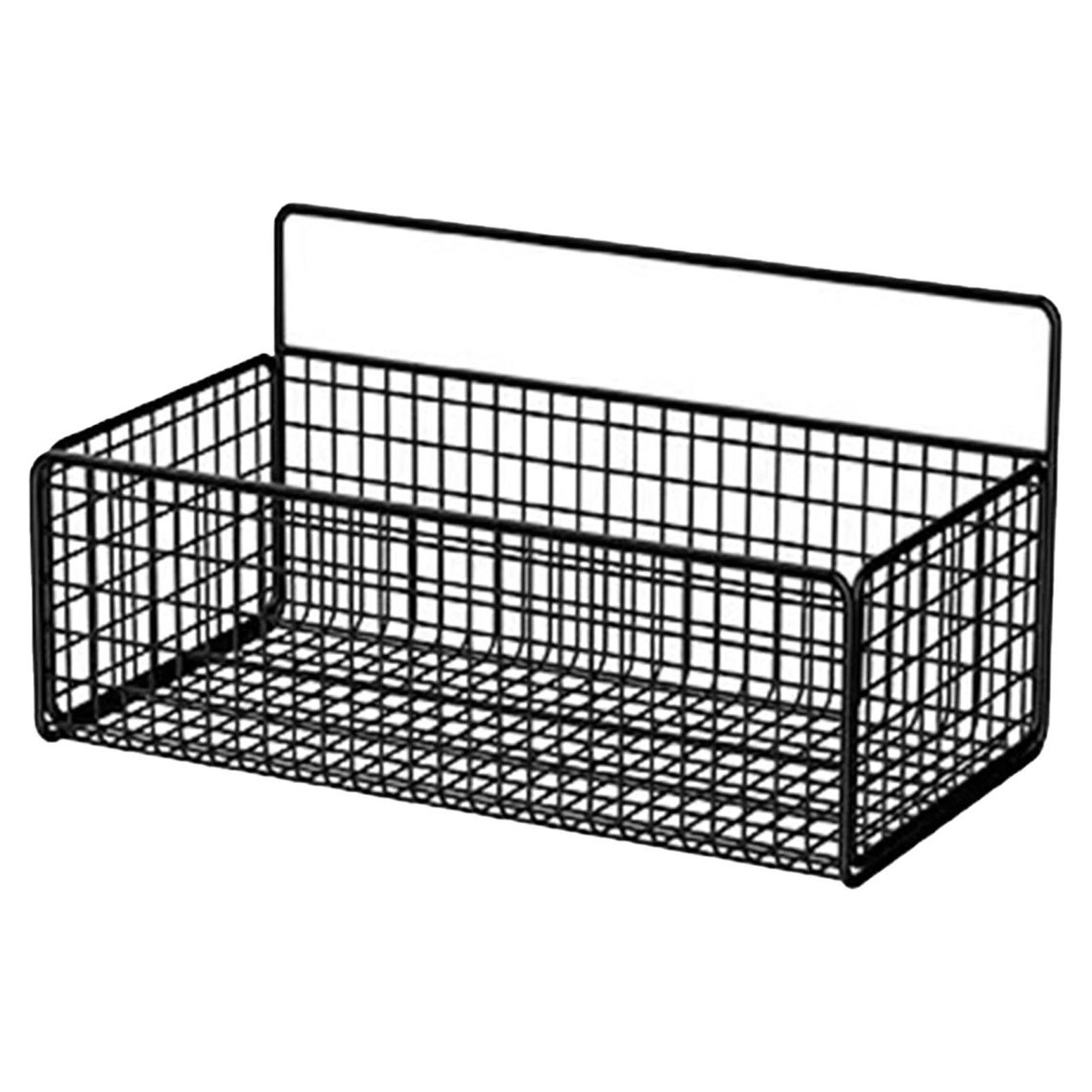 Magideal - Cestas Colgantes De Cocina Sobre La Puerta Del Armario, Cesta Organizadora, Almacenamiento De Alimentos Para Granja, Baño Multifuncional, Organizador Negro