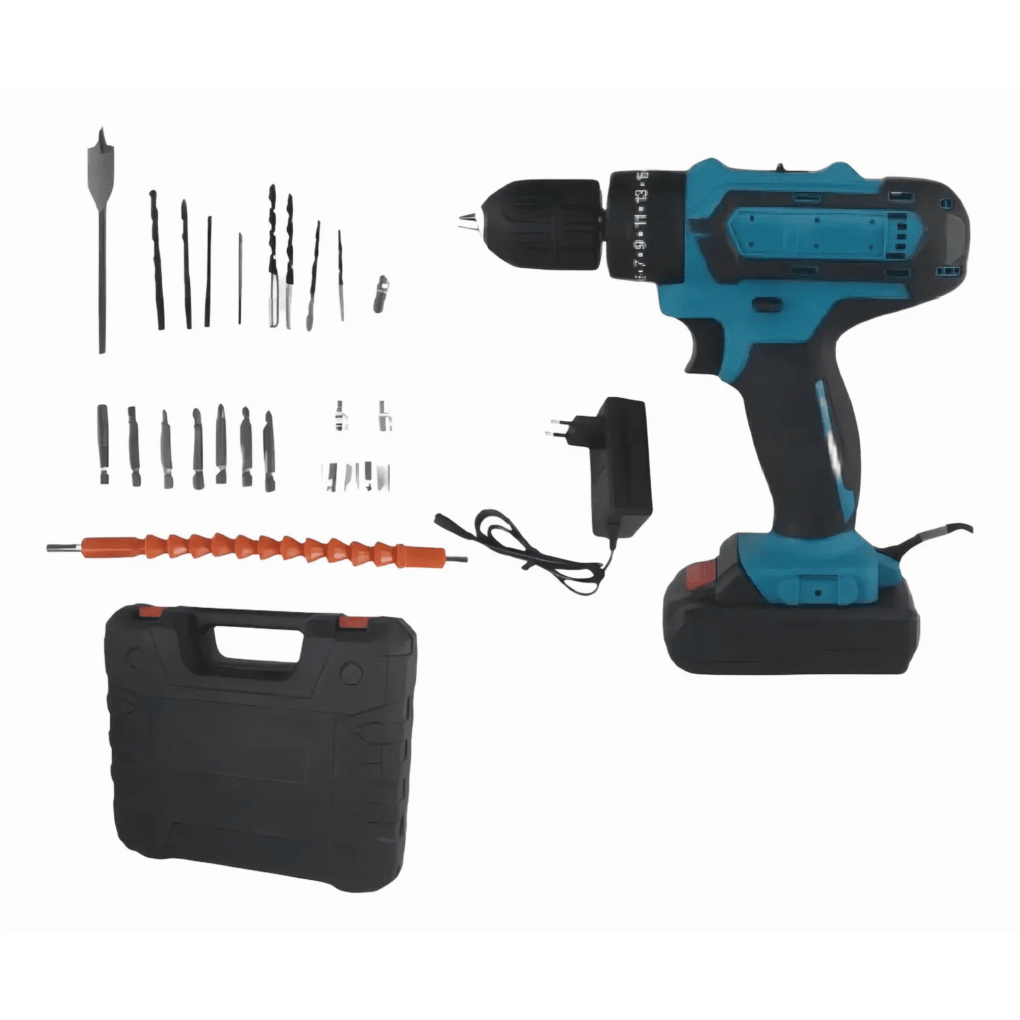 taladro Atornillador Belug Rotomartillo Inalámbrico De 21v Color Azul