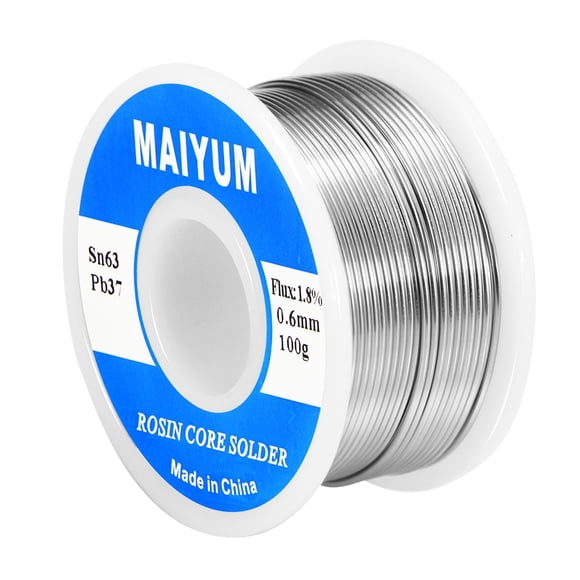 Alambre De Soldadura 63 37 Estaño Y Plomo Núcleo De Colofonia 0 6 Mm 100 G