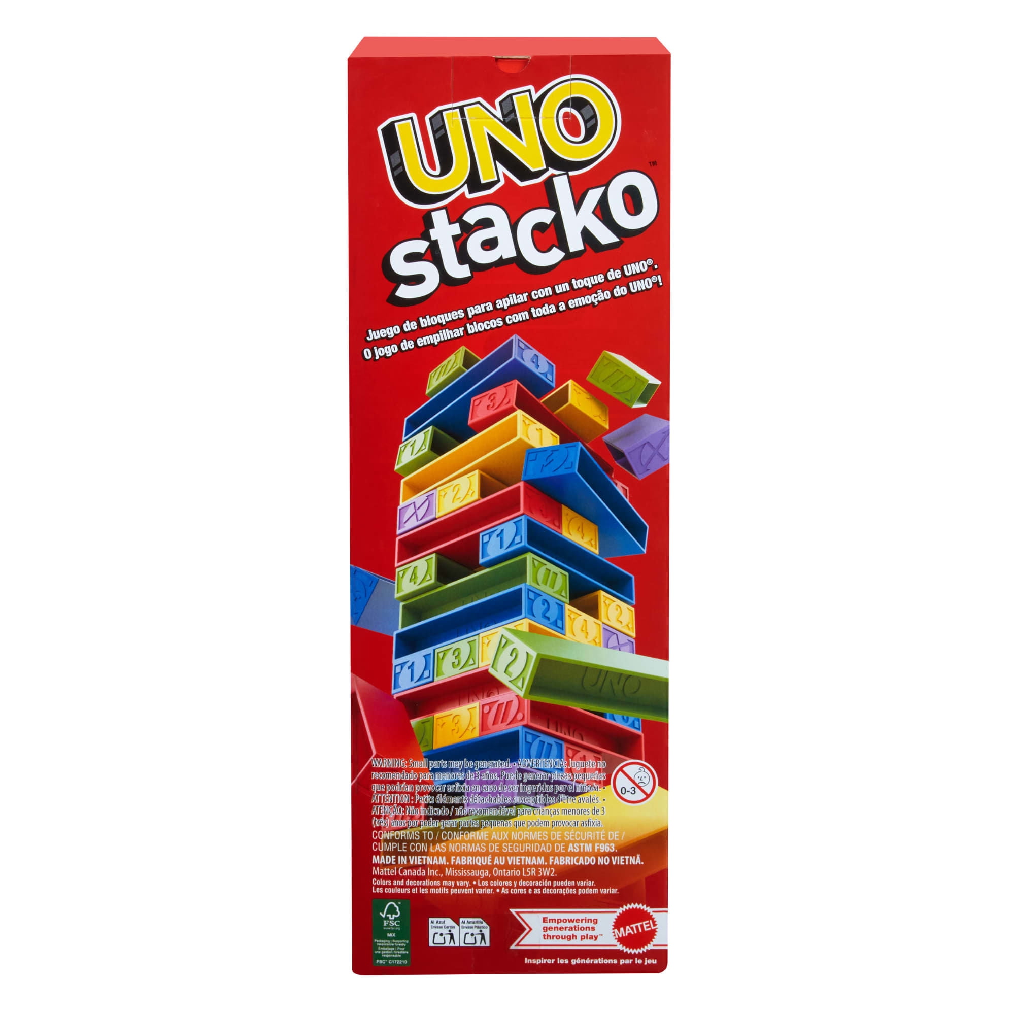 Uno Stacko 2ª Versión Juego De Mesa De Bloques 7+