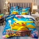 thumbnail image 1 of Pokemon Pikachu Bedding Set,Cartoon Anime Quilt Cover for Kids boys Girls gift,Bedding Cover and Pillowcase 75*50cm Bed Sheets, 1 of 5