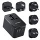 thumbnail image 1 of Adaptador de Viaje LENCENT 28W 6 en 1 USB‑C/A Tipo D/G/C/I, 1 of 9