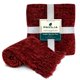 thumbnail image 2 of Manta PAVILIA de chenilla roja borgoña, 100% poliéster, 2 of 7